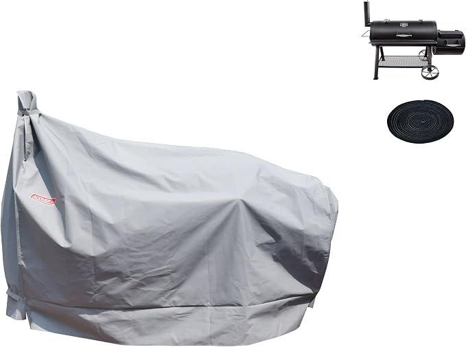 Heavy Duty Charcoal Grill Offset Smoker Cover, Outdoor Smokestack BBQ Cover - Image 4