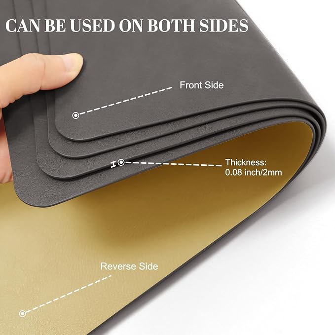BLESWIN Faux Leather Placemats, PU Dining Table, Waterproof and Oil Resistant - Image 7