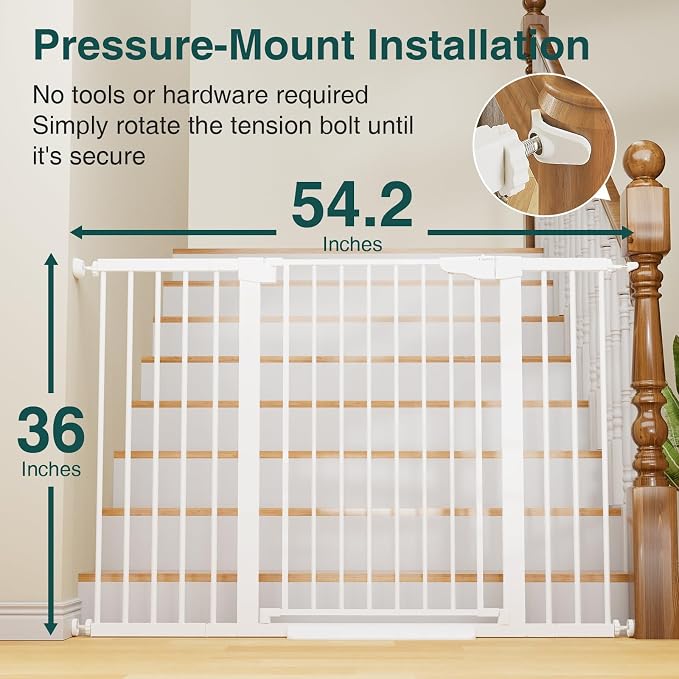Cumbor 36" Extra Tall Baby Gate - Image 2