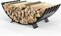 32 inch Diameter Sector Firewood Rack Storage -0.8MM Thick Galvanized Steel by TBMLC
