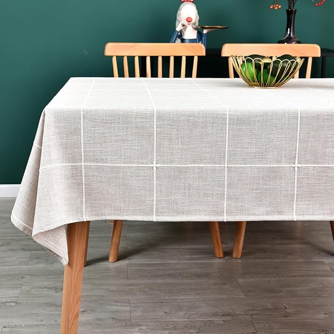 Heavy Duty Cotton Linen Table Cloth by Yofori
