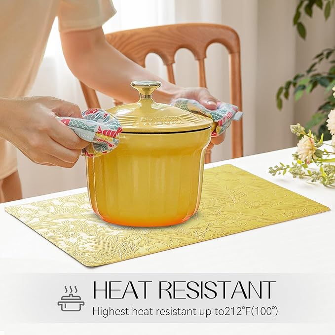 Romanstile Vinyl Placemats Set of 8-12 X 18 Inch - Image 3