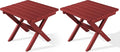 SERWALL Folding Outdoor Side Table Set of 2, Portable Adirondack Side Table by SERWALL