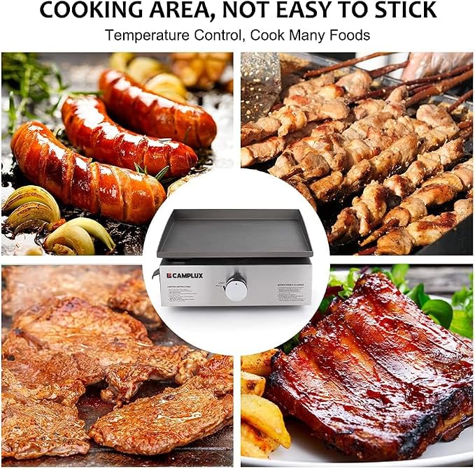 Camplux Propane Gas Grill, Flat Top Grill Station - Image 5