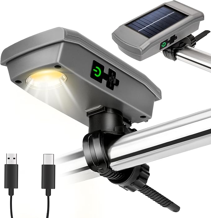 Solar Grill Light for Blackstone Griddle & Weber Grill, USB-C Solar by Unknown