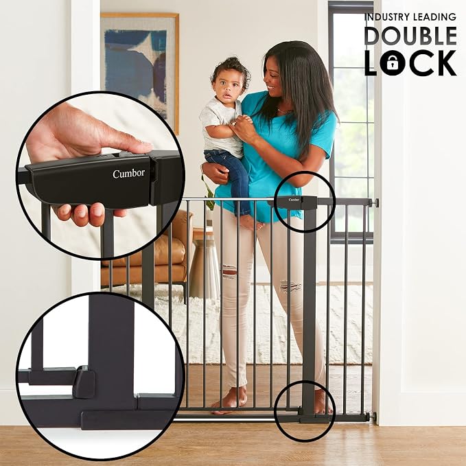Cumbor 36" Extra Tall Baby Gate - Image 4
