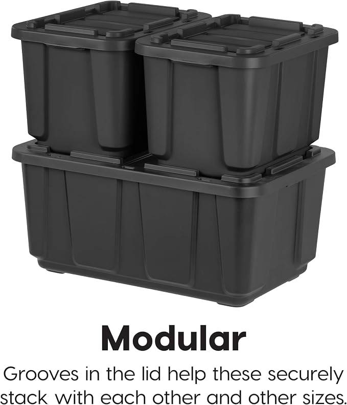 IRIS USA 4-Pack 27 Gallon Storage Bins - Image 5
