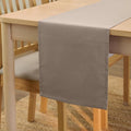 Encasa XO Table Runner 13"x104" Long | Cotton Canvas Fabric | Beige Solid Color by EncasaXO