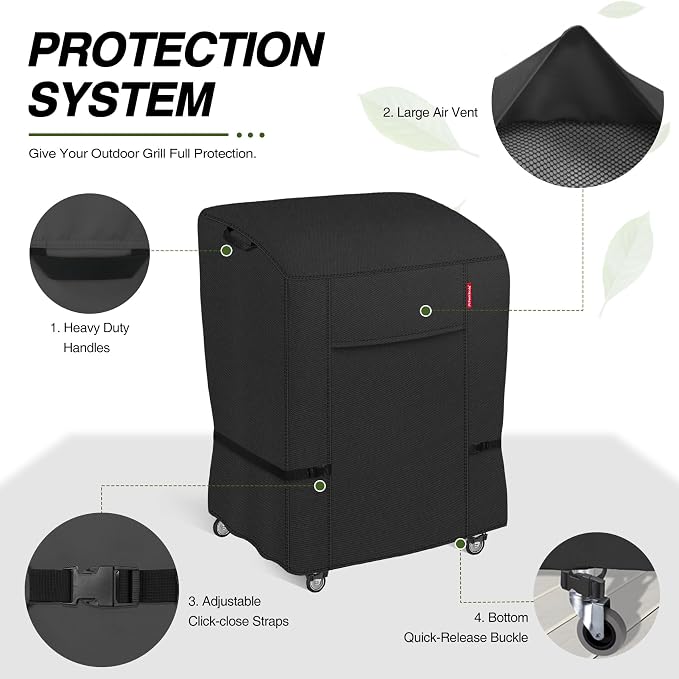 Porch Shield 34W x 24D x 46H inch Premium Gas Grill Cover Up to 32 inch - Image 4