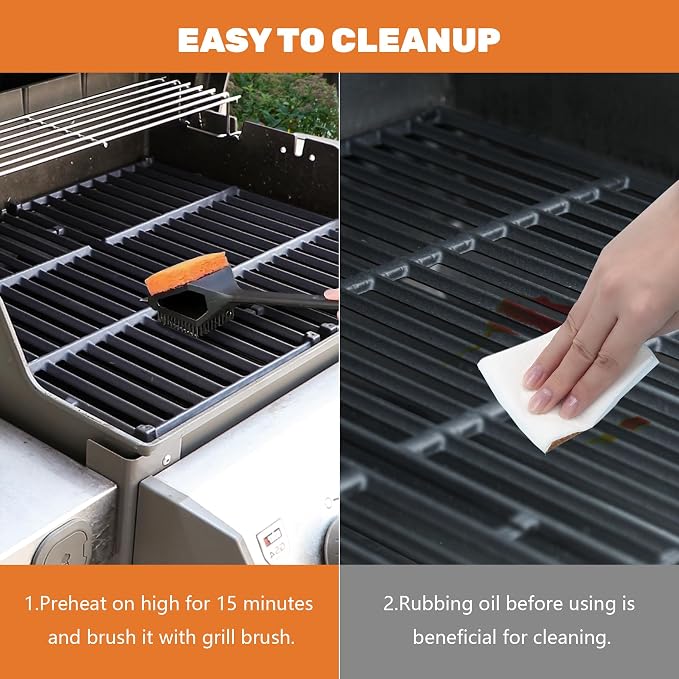 7637 Grill Grates for Weber Spirit E210 E220 S210 S220 S215 17.5” Cast Iron - Image 4