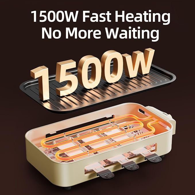 AORAN Indoor Grills Electric Smokeless – Versatile Smokeless Indoor Grill - Image 5