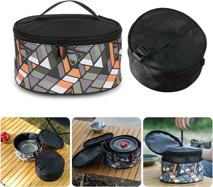 Camping Tableware Bag, Outdoor Hiking Plate Dish Bowl Storage Bag BBQ - Image 2
