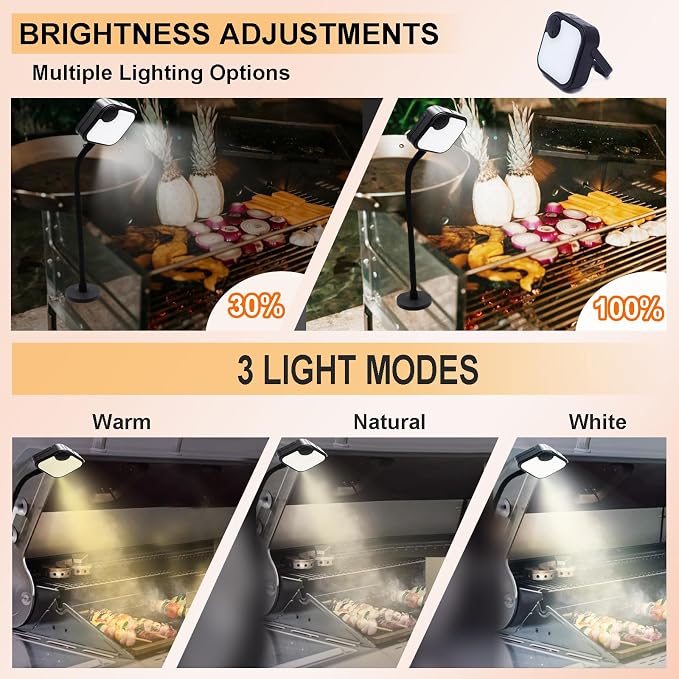 Grill Lights for Outdoor Grill, Magnetic Grill Lights Rechargeable Ultra-Bright - Image 2