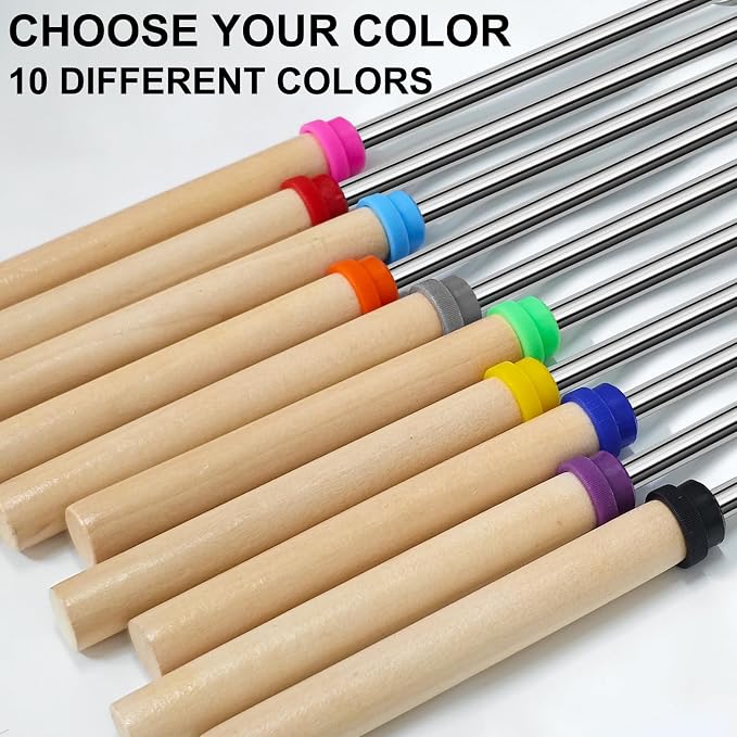 30 Pack Smores Sticks Kit, 32 Inch Marshmallow Roasting Sticks - Image 3