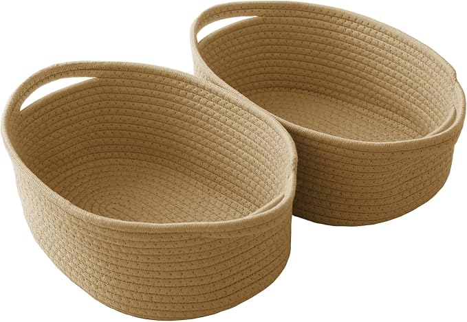 Woven Basket, Small Rope Storage Bin by JMvicyroam