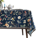 Linen Table Cloth Rectangle, Wrinkle Resistant French Blue Tablecloth Print by bilingaier