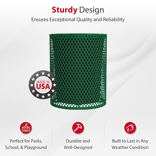 Leisure Craft Heavy-Duty 32 Gallon Receptacle, Liner Included, Made - Image 2