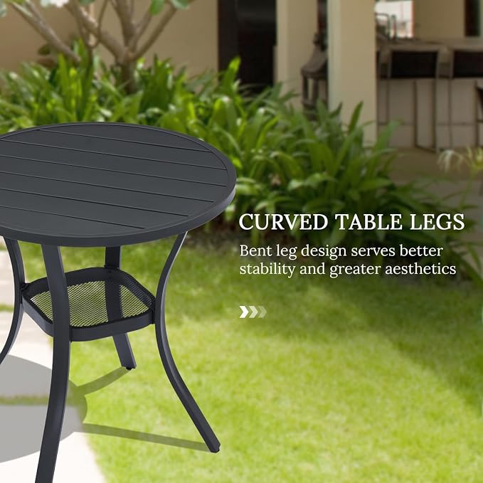 VICLLAX 27.5" Outdoor Round Patio Table - Image 5