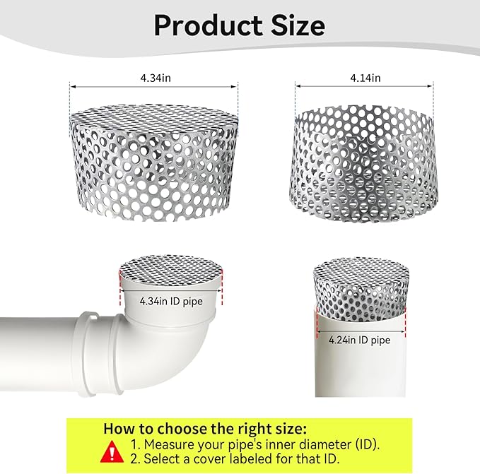 PVC Termination Cap Vent Cover, Stainless Steel Mesh Screen Vent Cover Slot - Image 2