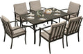 HAPPATIO 7 Piece Patio Dining Set, Aluminum Outdoor Dining Set by HAPPATIO