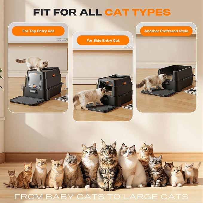 HTii-ë® XXL Stainless Steel Cat Litter Box - Image 8