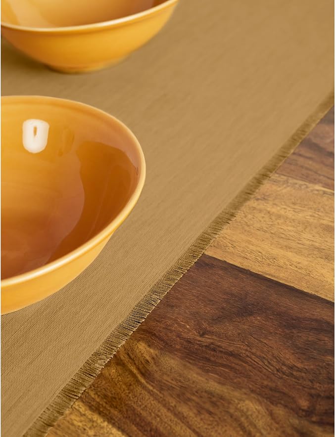 Solino Home Fringe Linen Table Runner 108 Inches Long - Image 9
