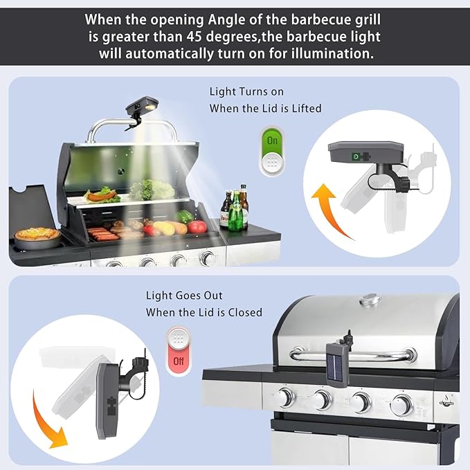 BBQ Grill Light for Blackstone Weber Griddle, Rechargeable BBQ Grill Lights for - Image 3