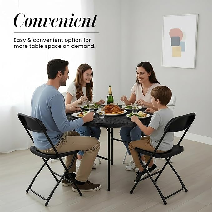 3.5 Feet Circular Round Foldable Table - Image 3