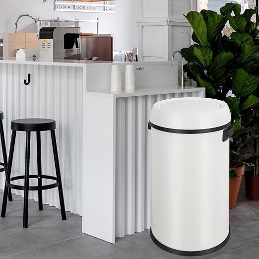 GarveeHome 17 gal/65 L Swing Top Trash Can, Stainless Steel Rubbish Bin - Image 6