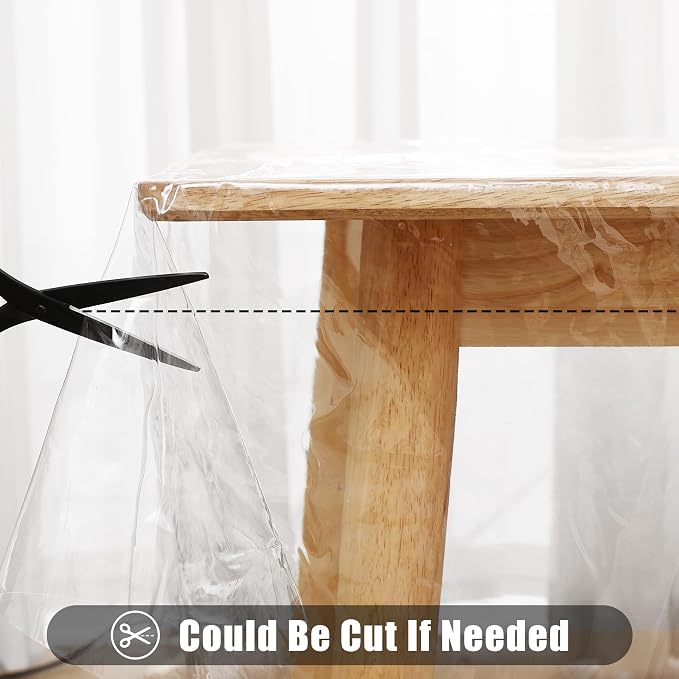 Smiry Round Table Cloth 60 Inch, Waterproof Wipeable Vinyl Tablecloths Protector - Image 5