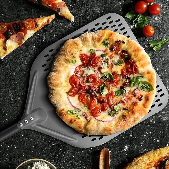 G.a HOMEFAVOR 14" x 17" Perforated Pizza Peel 35 Inch overall, Rectangular - Image 7