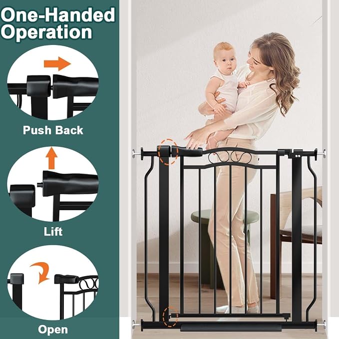 Fairy Baby 62.5"-71.6" Extra Wide Baby Gate Pressure Mount, Long Large Dog Gate - Image 3