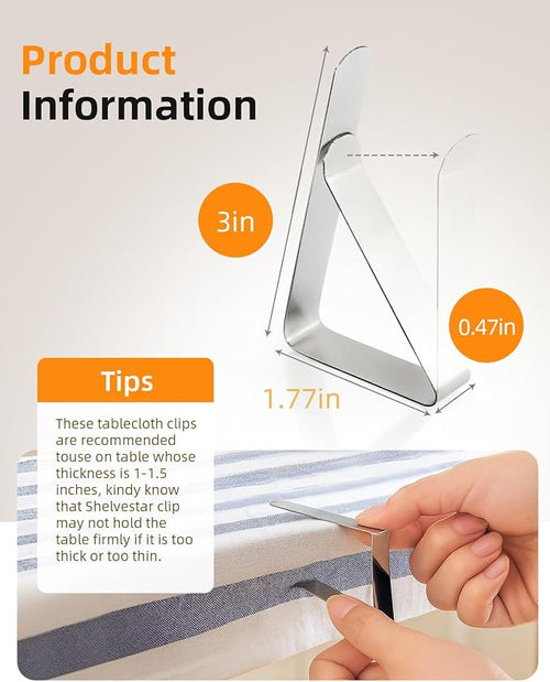 12 Pack Tablecloth Clips - Image 2