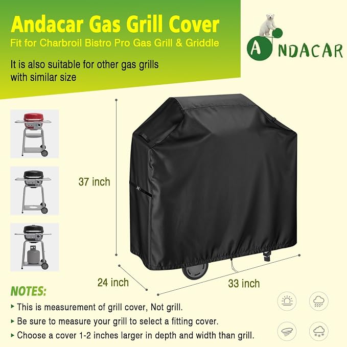 Outdoor Grill Cover for Char Broil Bistro Pro Electric Grill Grill & - Image 2