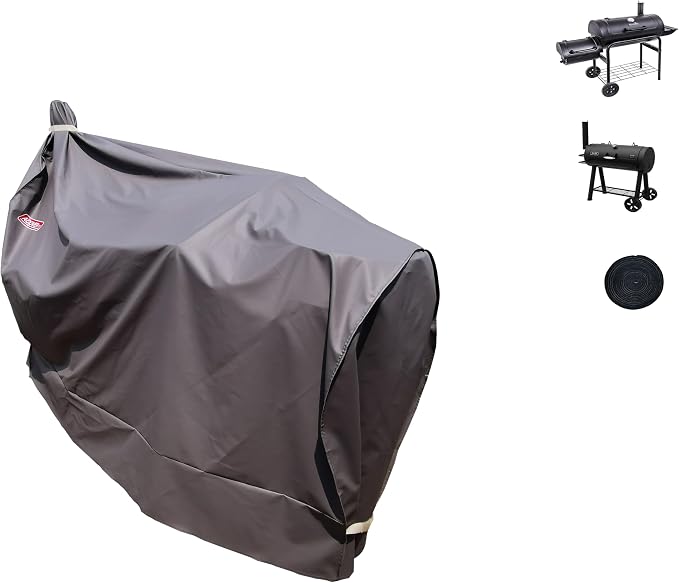 Heavy Duty Grill Cover for Charcoal Offset Smoker Cover, Fade and UV Resistant - Image 5