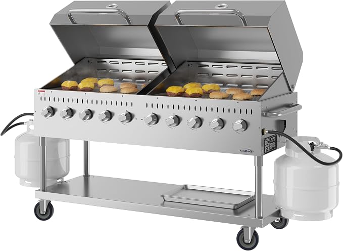 72 in. 10-Burner Commercial Outdoor Propane Gas Grill - Image 3