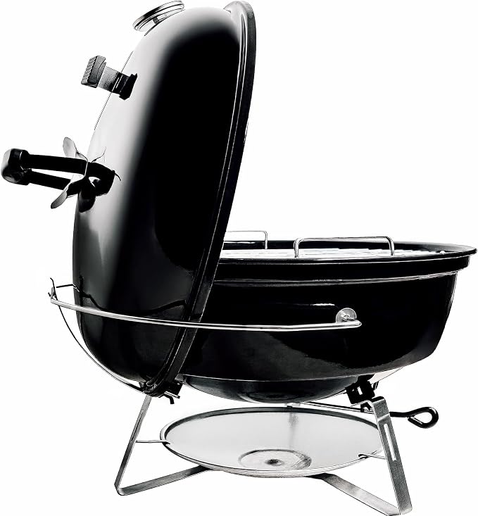 SnS Grills Slow ‘N Sear Travel Kettle, 2-Zone Cook Charcoal Basket and Easy - Image 2
