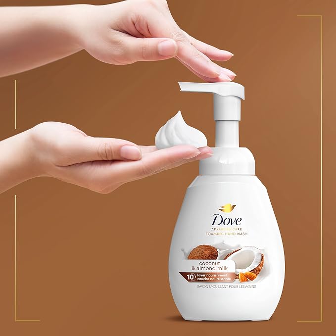 Dove Foaming Hand Wash Coconut & Almond Milk Pack of 4 Protects Skin from - Image 7
