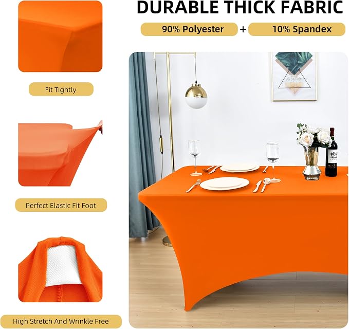 2-Pack 8ft Spandex Table Covers - Image 2