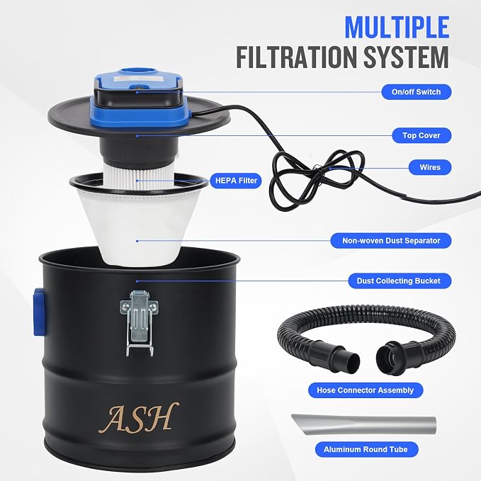 Ash Vacuum Cleaner -2.6 Gallon Fireplace Ash Vac - Image 9