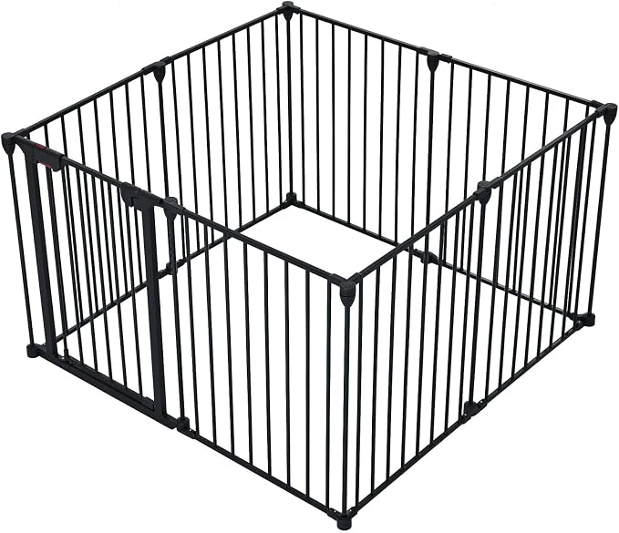 8-Panel Configurable Metal Safety Gate Play Yard - Image 7