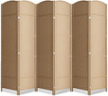 6 Panel Room Divider, 6Ft Folding Privacy Screen, Tall by cocosica