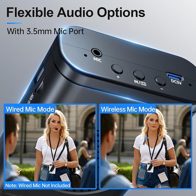 Moman Voice Amplifier with Wireless Lavalier Microphone, Zero Whistling Low - Image 7