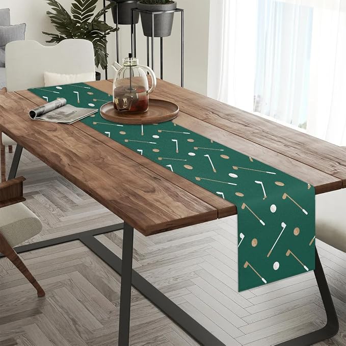 Golf Club Golf Ball Table Runner Kitchen Dining Table Runner 13*72in Table - Image 3