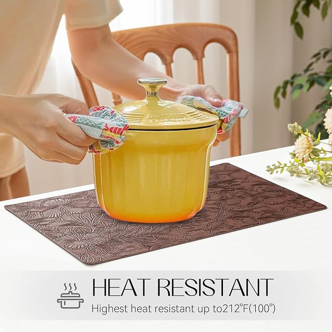 Romanstile Vinyl Placemats Set of 8-12 X 18 Inch - Image 3