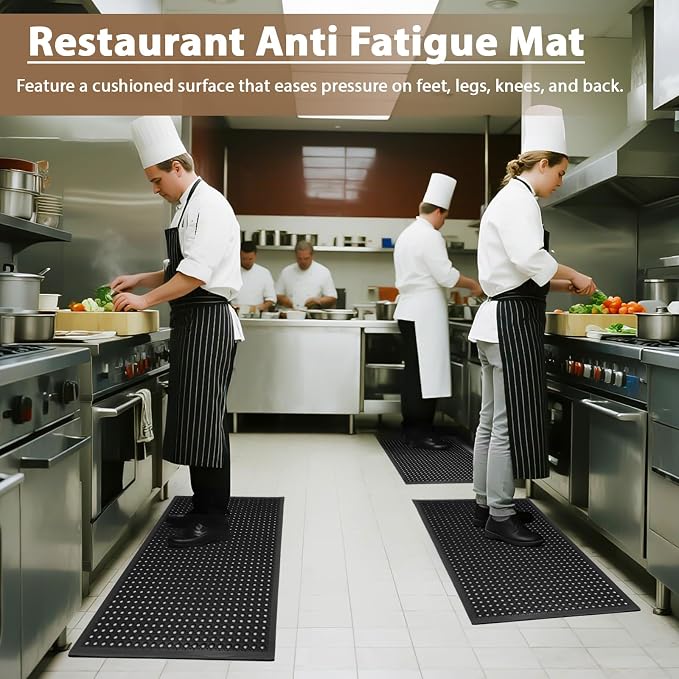 Restaurant Anti Fatigue Mat, Outdoor Rubber Floor Bar Mat - Image 6