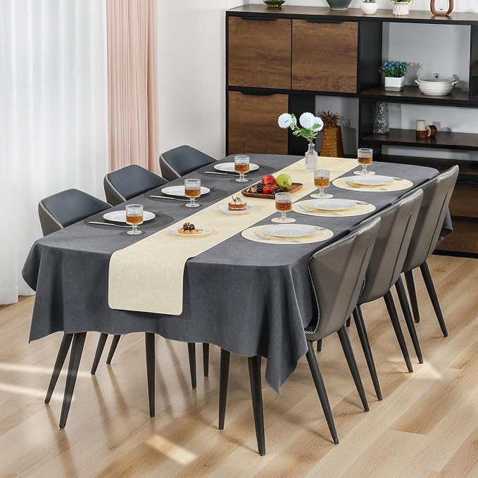 Myir JUN Round Placemats Dual Sided, Faux Leather Place Mats Set of 4 Indoor - Image 3