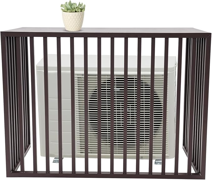 Air Conditioner Fence with Top Cover, 4 Panels 43.3 "L x 23.6 "W x 31.5 "H by TFCFL