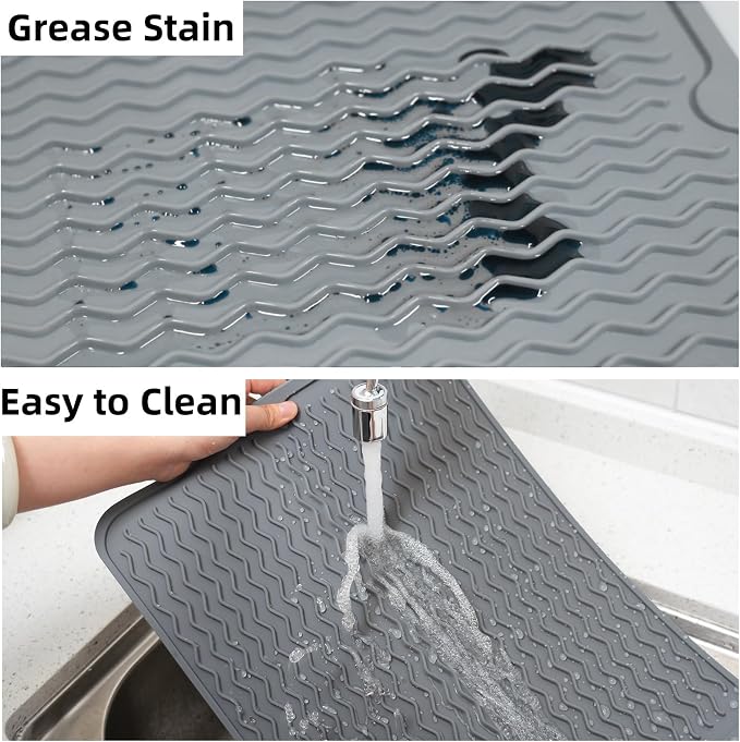 Grill Accessories, 16x12 Inch Silicone Heat Resistant Mat, BBQ Tool Rest Pad - Image 5