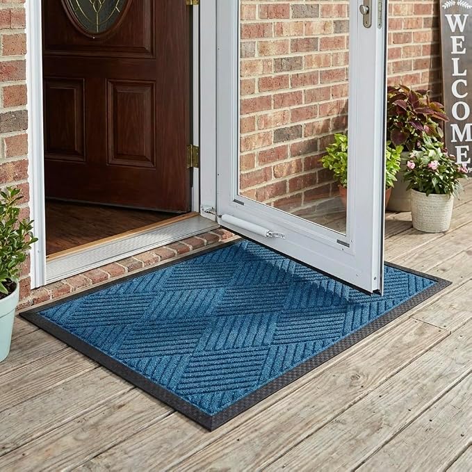 Ecomills Deluxe Diamond Entrance Door Mat, Large Heavy Duty Absorbent Rubber Rug - Image 6